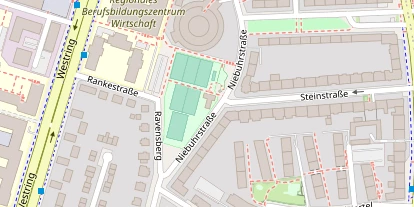Tennisverein auf Satellitenbild