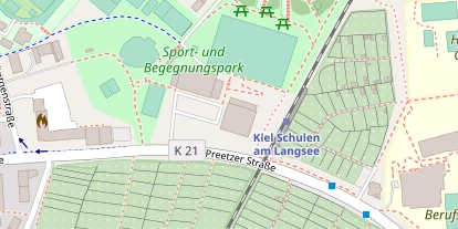 Tennisverein auf Satellitenbild
