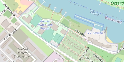 Tennisverein auf Satellitenbild