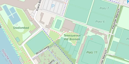 Tennisverein auf Satellitenbild