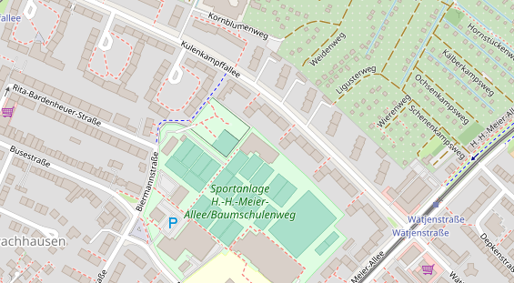 Tennisverein auf Satellitenbild