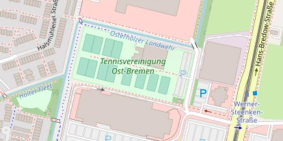 Tennisverein auf Satellitenbild
