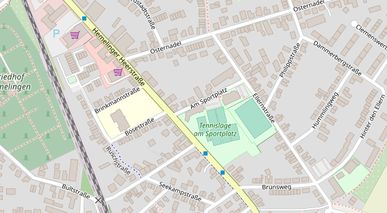 Tennisverein auf Satellitenbild