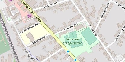 Tennisverein auf Satellitenbild