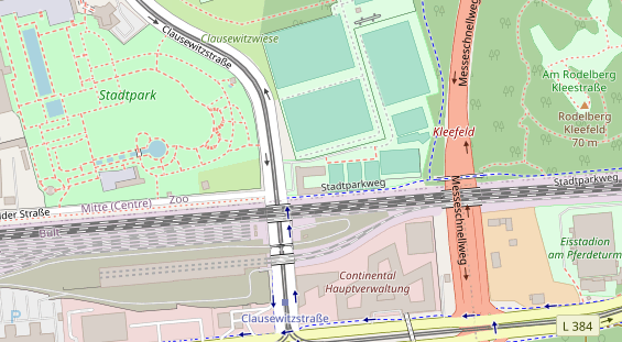 Tennisverein auf Satellitenbild