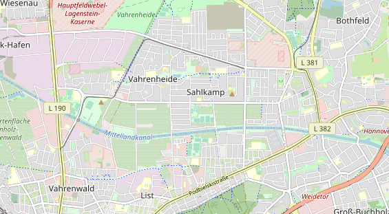 Tennisverein auf Karte