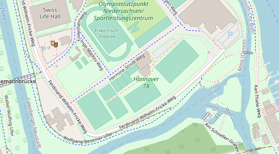 Tennisverein auf Satellitenbild