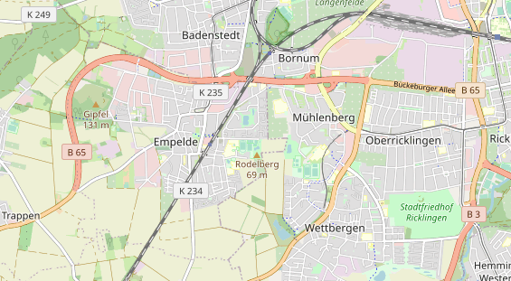 Tennisverein auf Karte