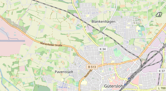 Tennisverein auf Karte