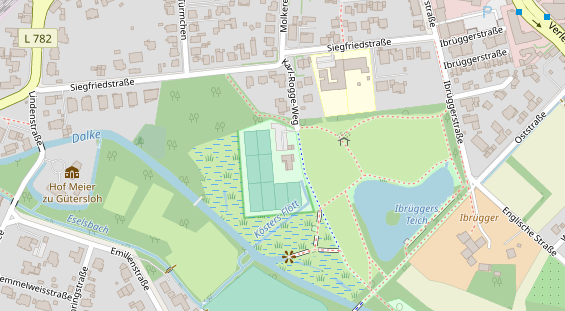 Tennisverein auf Satellitenbild