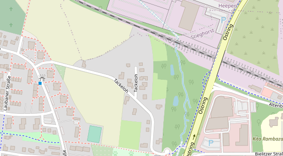 Tennisverein auf Satellitenbild