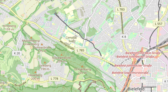 Tennisverein auf Karte