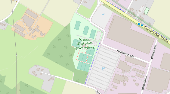 Tennisverein auf Satellitenbild