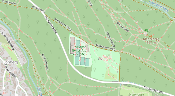 Tennisverein auf Satellitenbild