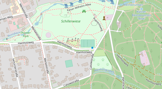 Tennisverein auf Satellitenbild