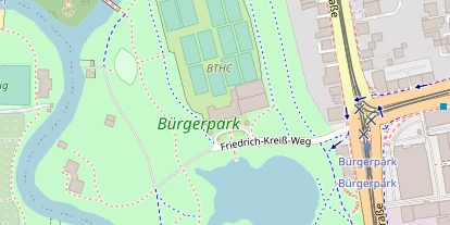 Tennisverein auf Satellitenbild