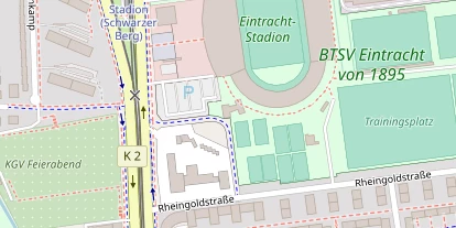 Tennisverein auf Satellitenbild