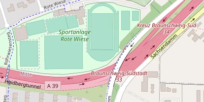 Tennisverein auf Satellitenbild