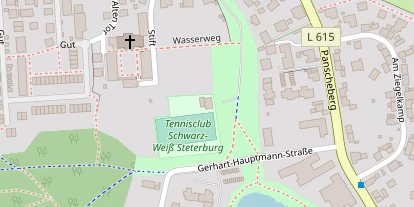 Tennisverein auf Satellitenbild