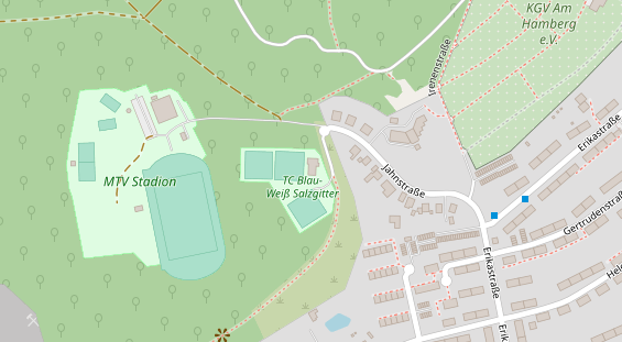 Tennisverein auf Satellitenbild