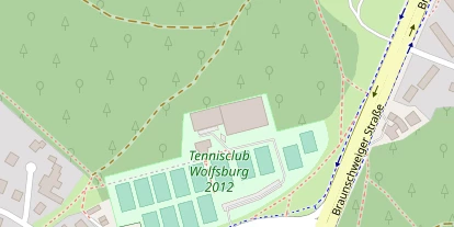 Tennisverein auf Satellitenbild