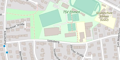 Tennisverein auf Satellitenbild