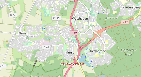 Tennisverein auf Karte