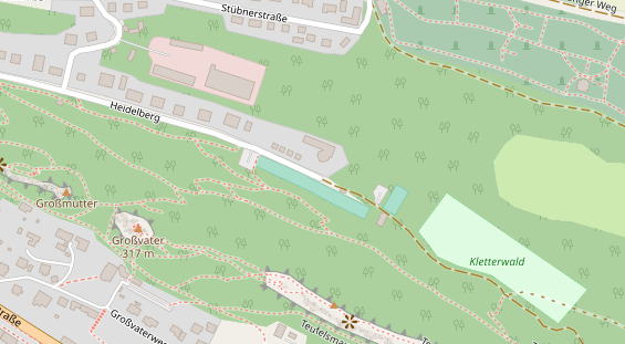 Tennisverein auf Satellitenbild