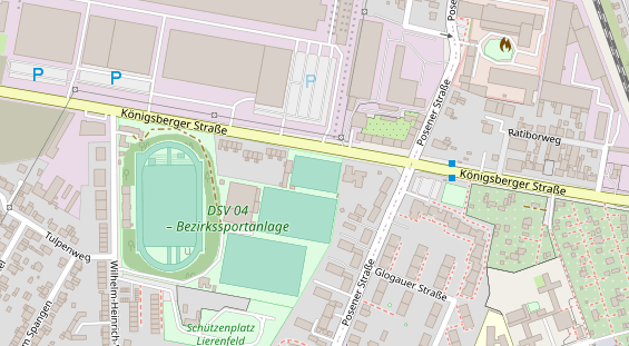 Tennisverein auf Satellitenbild