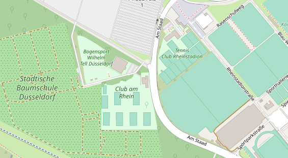Tennisverein auf Satellitenbild