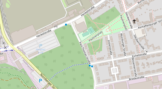 Tennisverein auf Satellitenbild