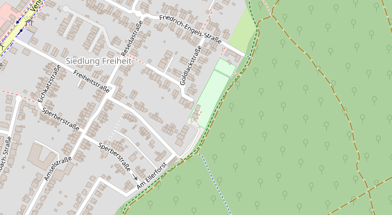 Tennisverein auf Satellitenbild