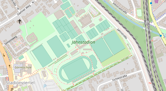 Tennisverein auf Satellitenbild