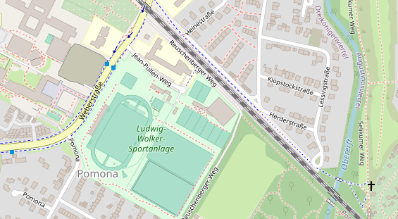 Tennisverein auf Satellitenbild