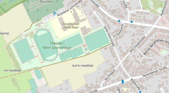 Tennisverein auf Satellitenbild