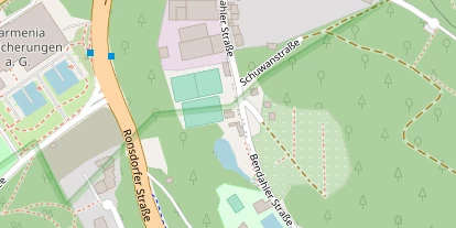 Tennisverein auf Satellitenbild