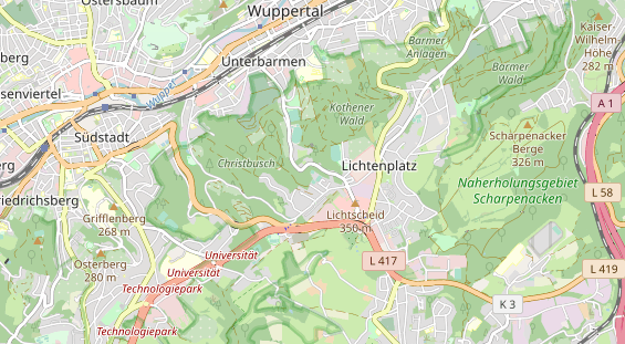 Tennisverein auf Karte