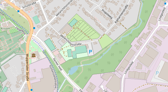 Tennisverein auf Satellitenbild