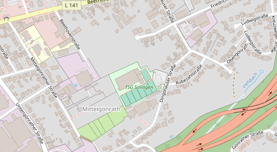 Tennisverein auf Satellitenbild