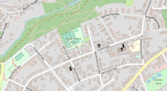 Tennisverein auf Satellitenbild