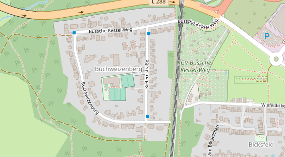 Tennisverein auf Satellitenbild