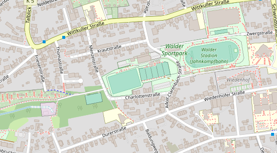 Tennisverein auf Satellitenbild