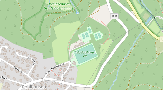 Tennisverein auf Satellitenbild