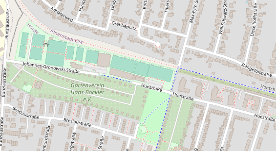 Tennisverein auf Satellitenbild