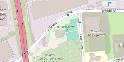 Tennisverein auf Satellitenbild