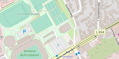 Tennisverein auf Satellitenbild