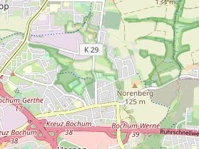 Tennisverein auf Karte