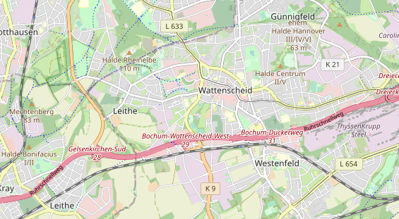 Tennisverein auf Karte