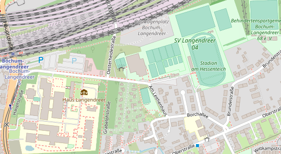 Tennisverein auf Satellitenbild