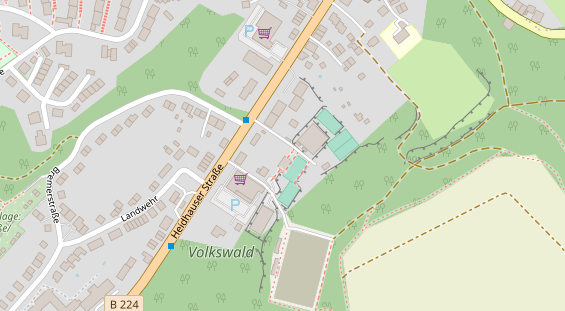 Tennisverein auf Satellitenbild